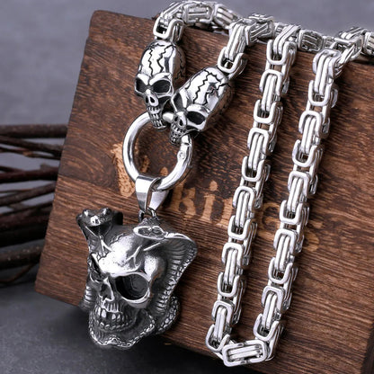 COBRA SKULL PENDANT NECKLACE - Cozilia