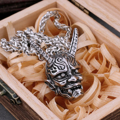 JAPANESE HANNYA MASK NECKLACE - Cozilia