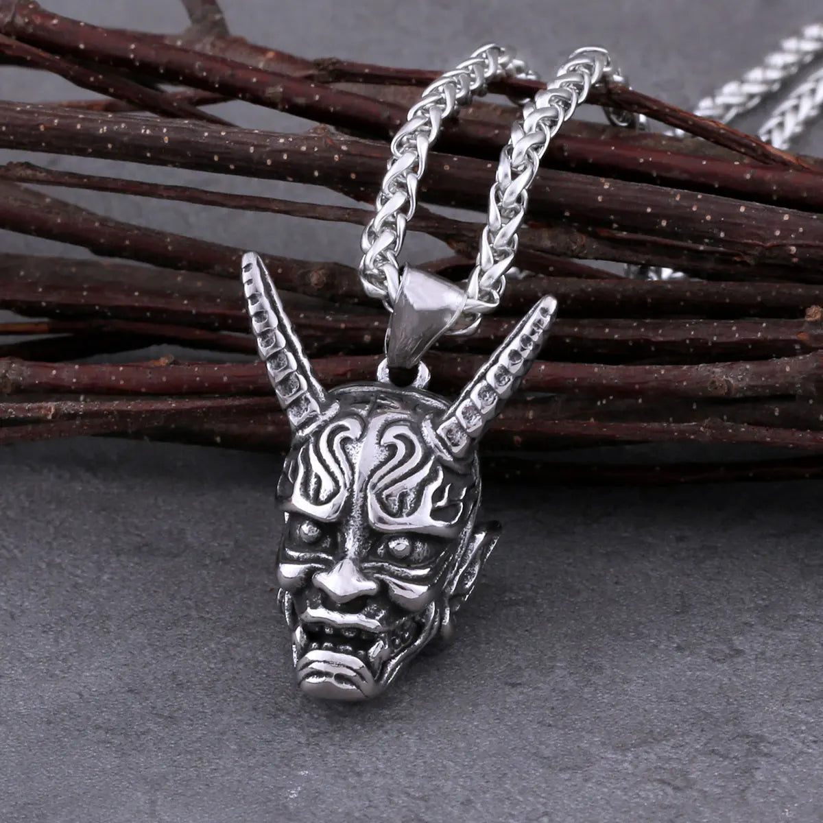 JAPANESE HANNYA MASK NECKLACE - Cozilia