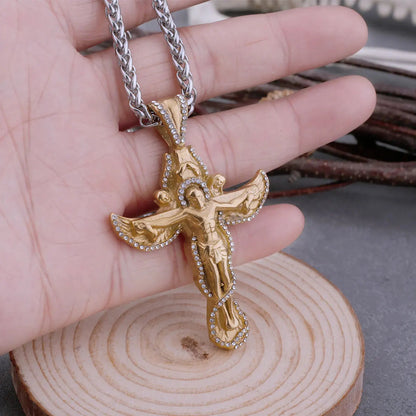 CHRISTIAN CROSS PENDANT NECKLACE - Cozilia