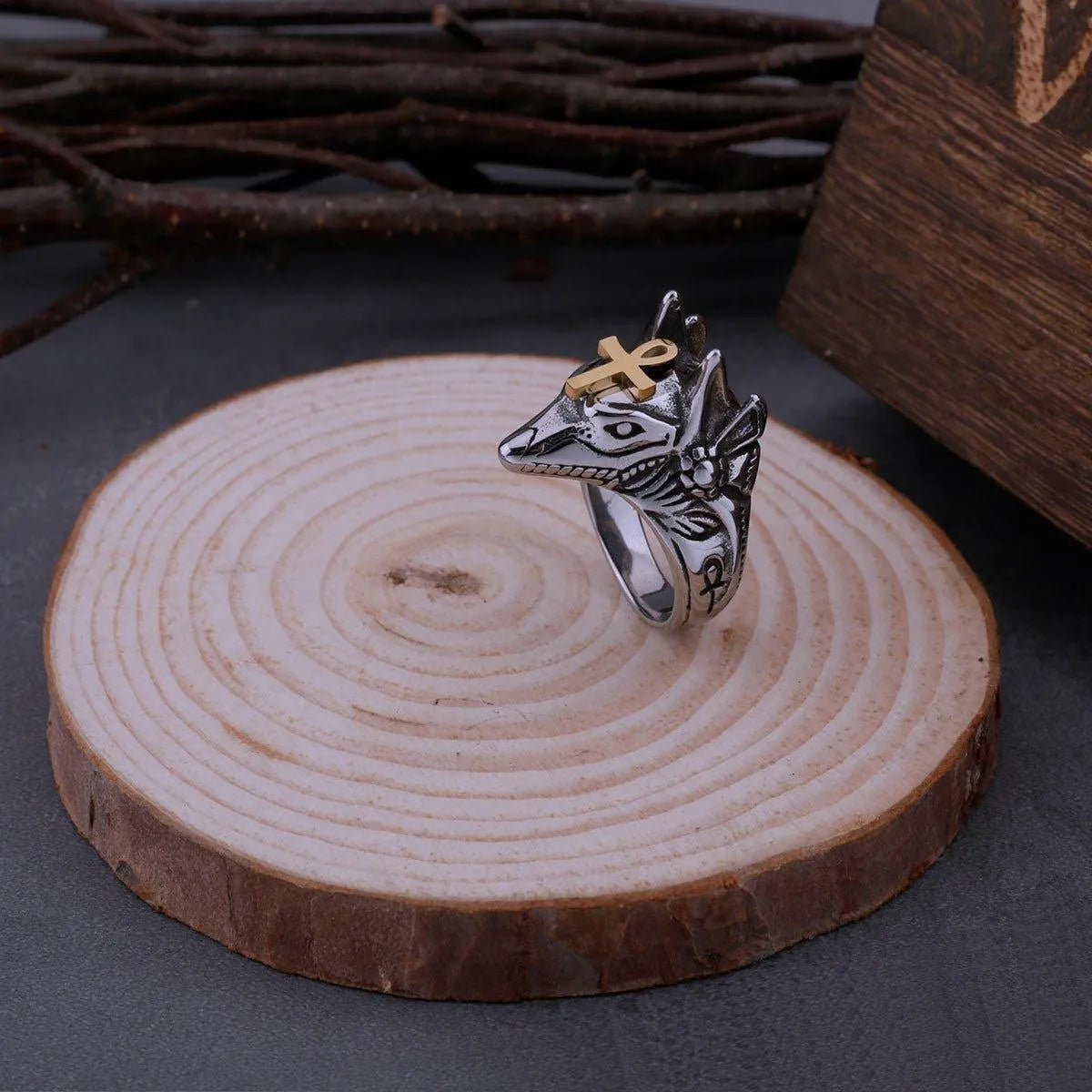 ANUBIS HEAD RING - Cozilia