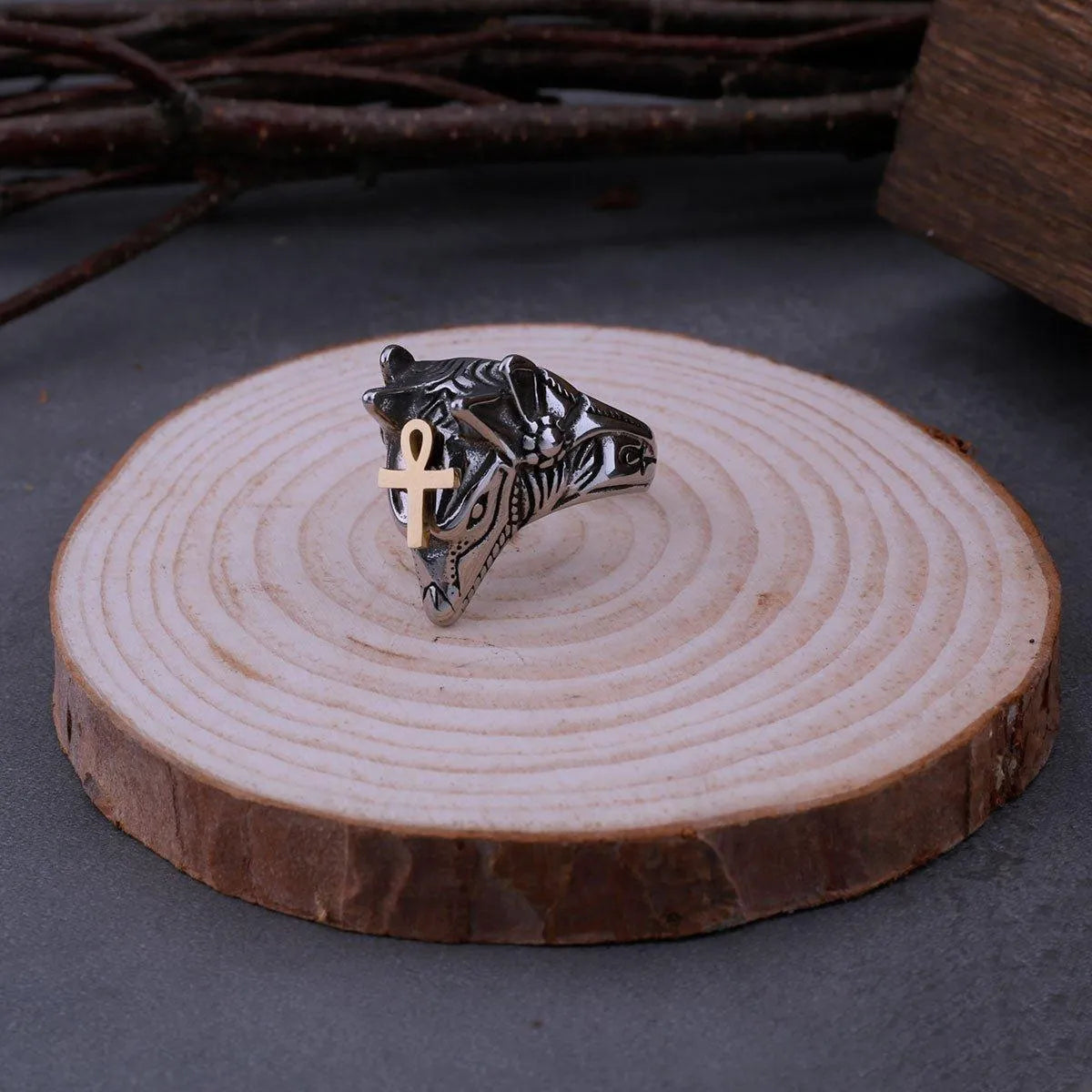 ANUBIS HEAD RING - Cozilia