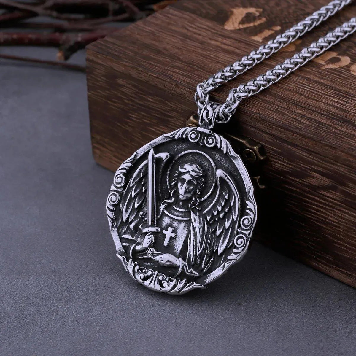 ARCHANGEL MICHAEL PROTECT US NECKLACE - Cozilia