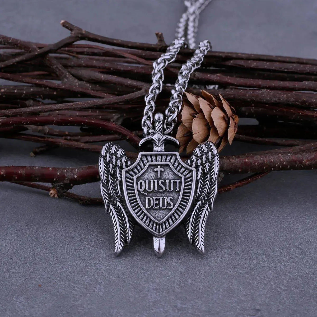 ARCHANGEL MICHAEL SWORD & SHIELD NECKLACE - Cozilia