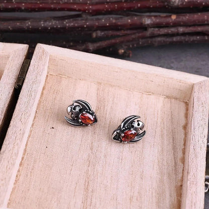 GOTHIC LADYBUG STUD EARRING - Cozilia