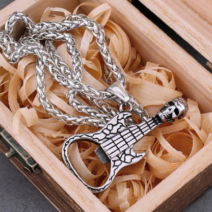 GOTHIC SKULL GUITAR NECKLACE - Cozilia