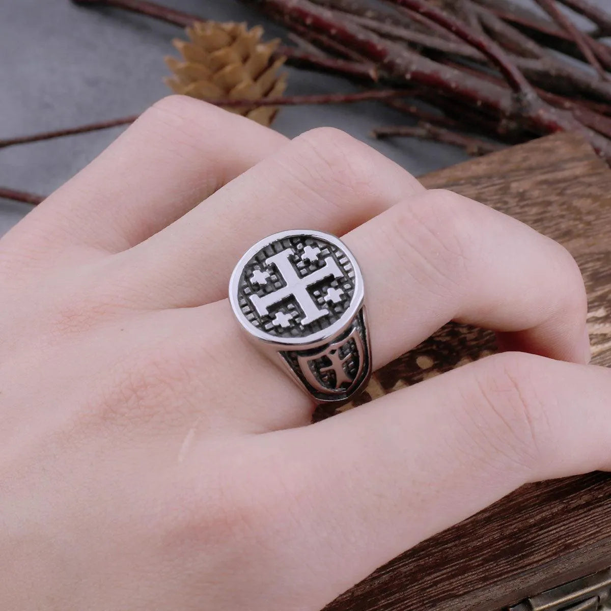 JERUSALEM CROSS RING - Cozilia