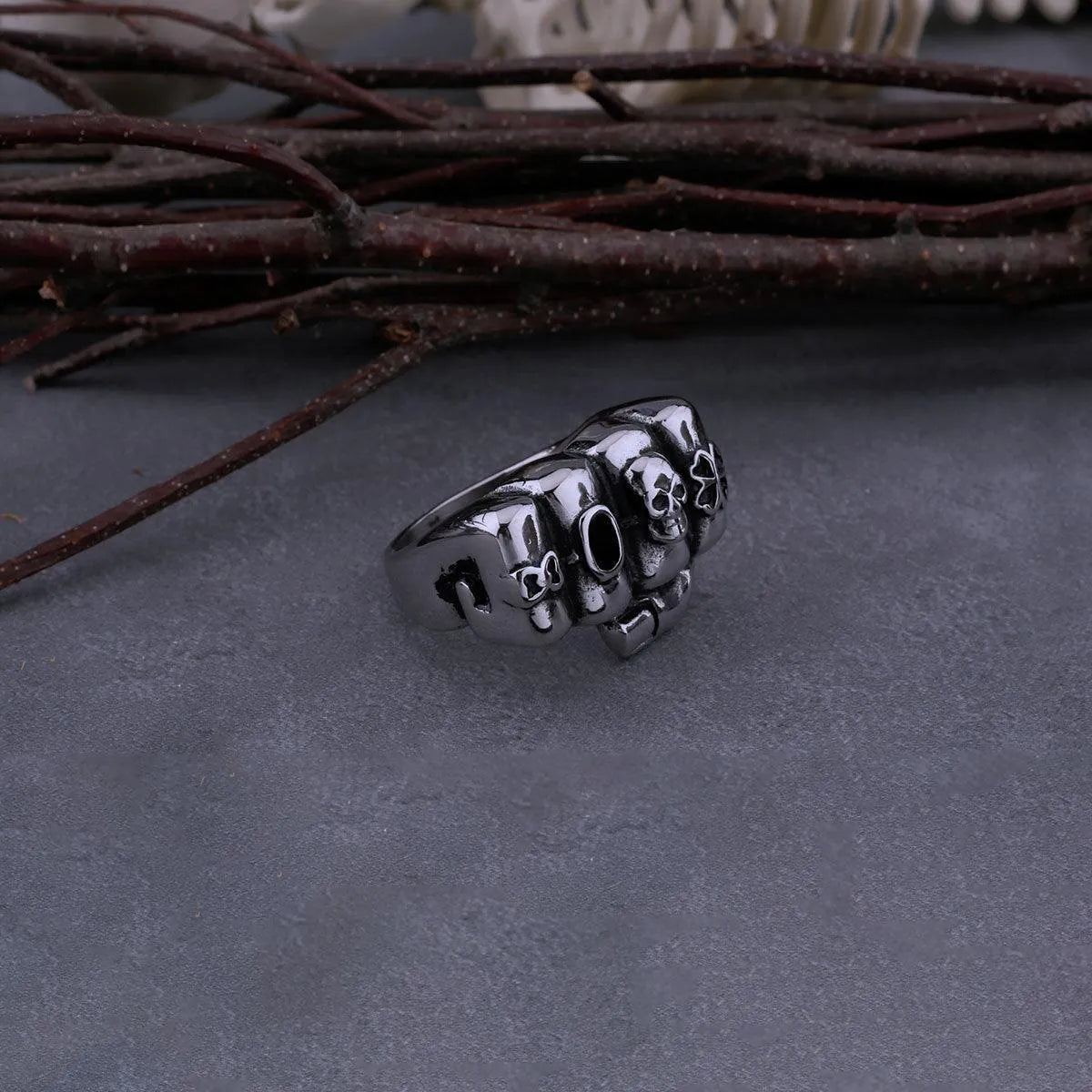 KNUCKLE SKULL RING - Cozilia