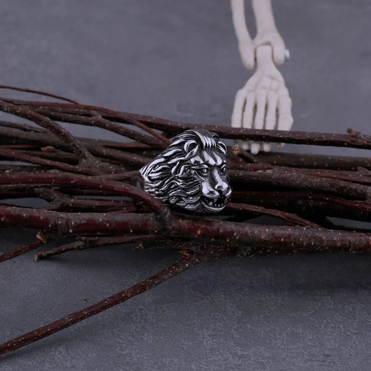 LION HEAD RING - Cozilia