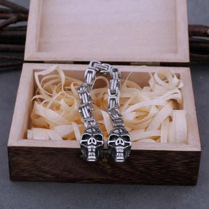 NEO-GOTHIC SKULL BIKER BRACELET - Cozilia