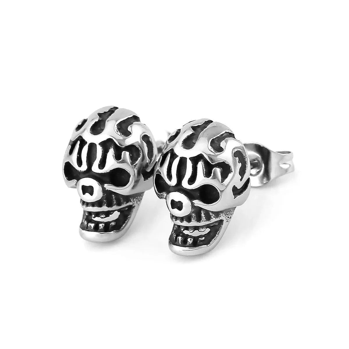 NEO-GOTHIC SKULL STUD EARRING - Cozilia