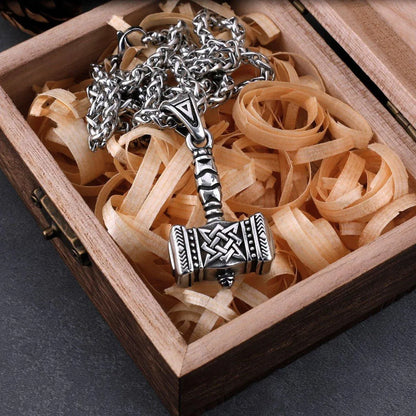 ORNAMENTAL THOR'S HAMMER NECKLACE - Cozilia