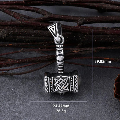 ORNAMENTAL THOR'S HAMMER NECKLACE - Cozilia