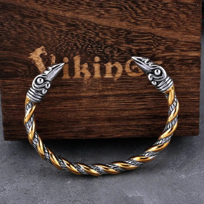 RAVEN HEAD TORC BRACELET - Cozilia