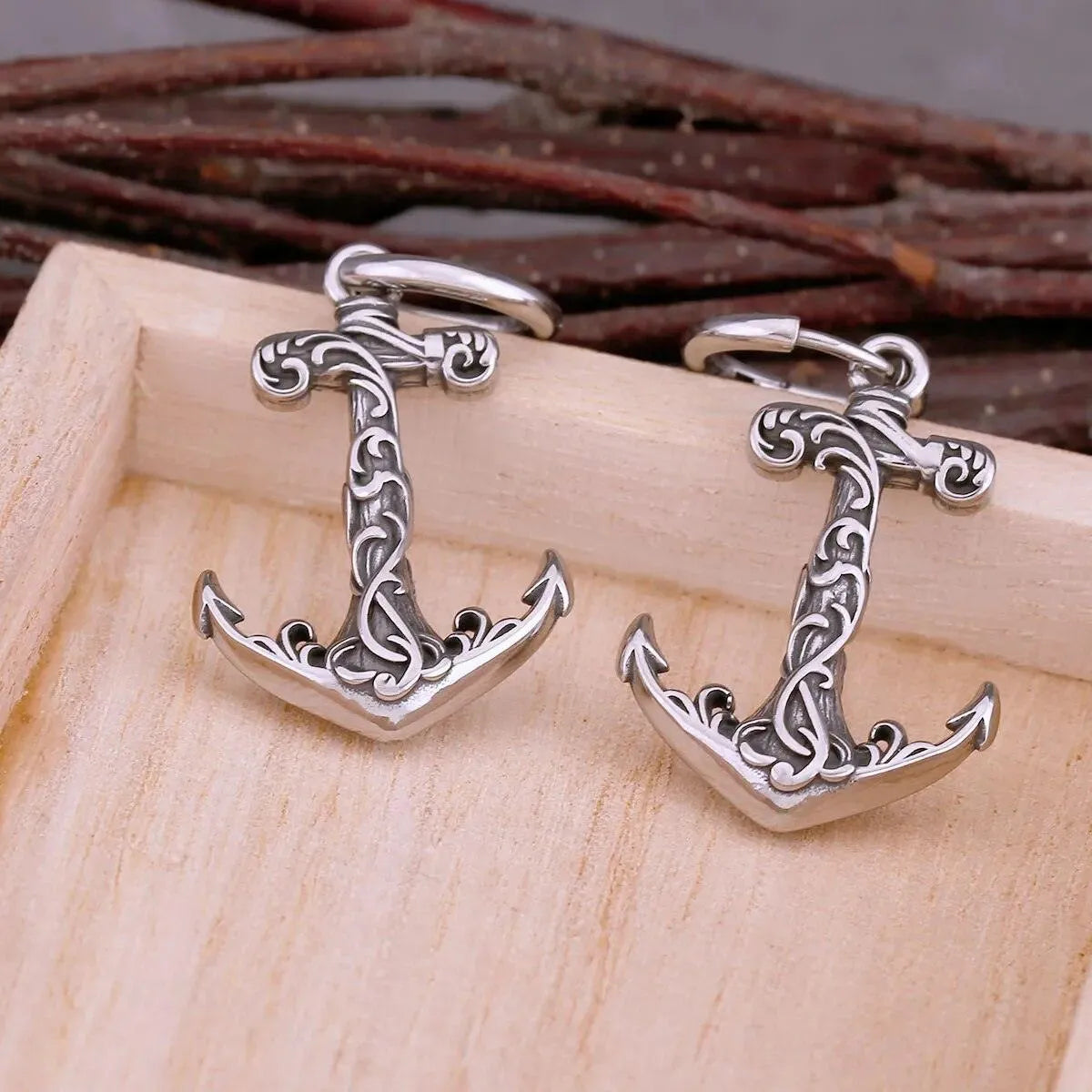 SHIP ANCHOR DROP EARRING - Cozilia