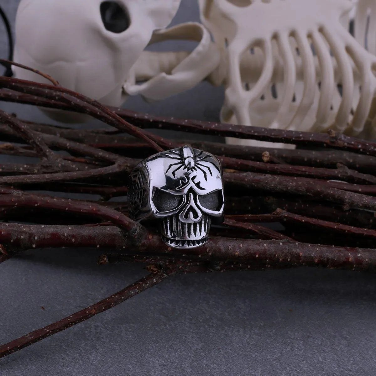 SPIDER SKULL RING - Cozilia