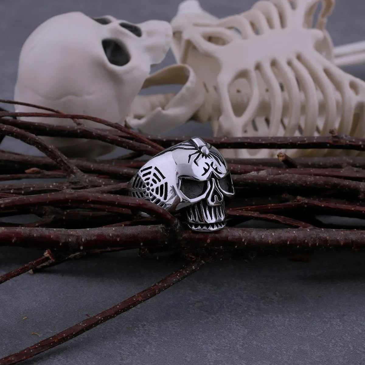 SPIDER SKULL RING - Cozilia