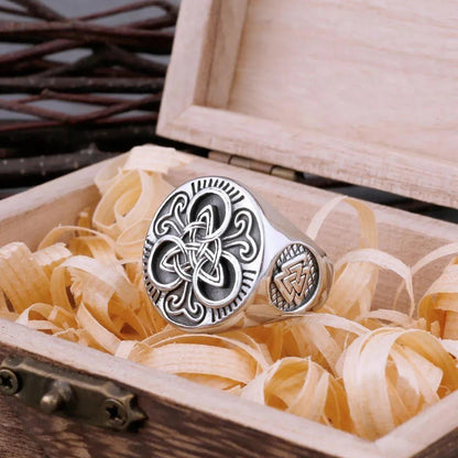 VIKING CELTIC KNOT VALKNUT RING - Cozilia