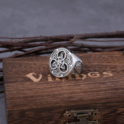 VIKING CELTIC KNOT VALKNUT RING - Cozilia