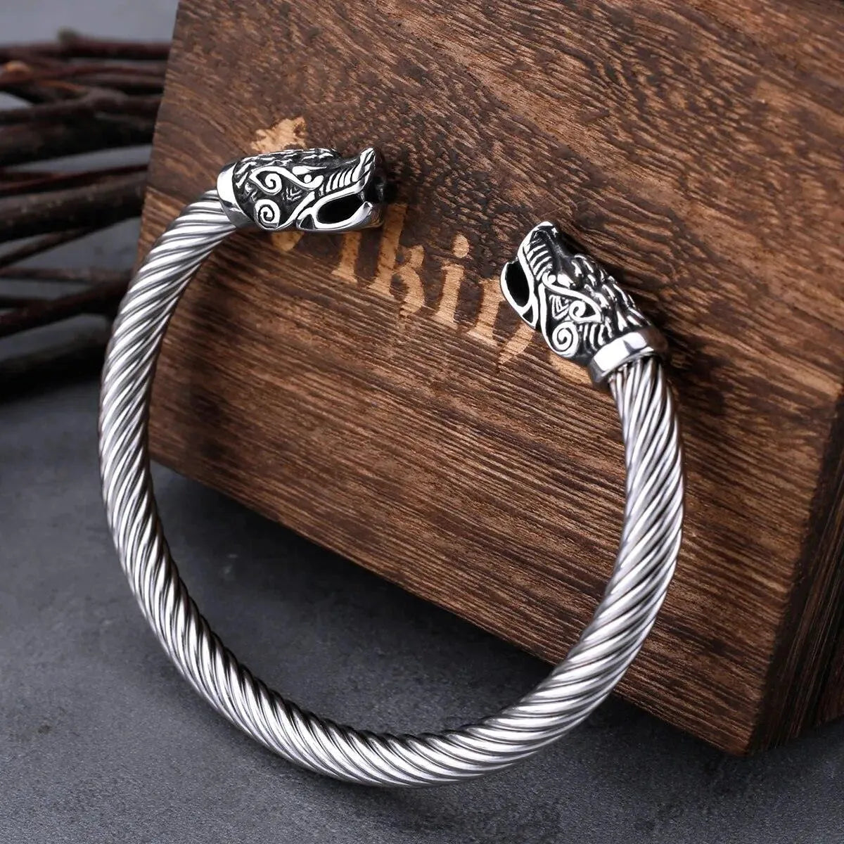 VIKING FAFNIR DRAGON TORC BRACELET - Cozilia