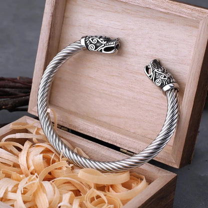 VIKING FAFNIR DRAGON TORC BRACELET - Cozilia