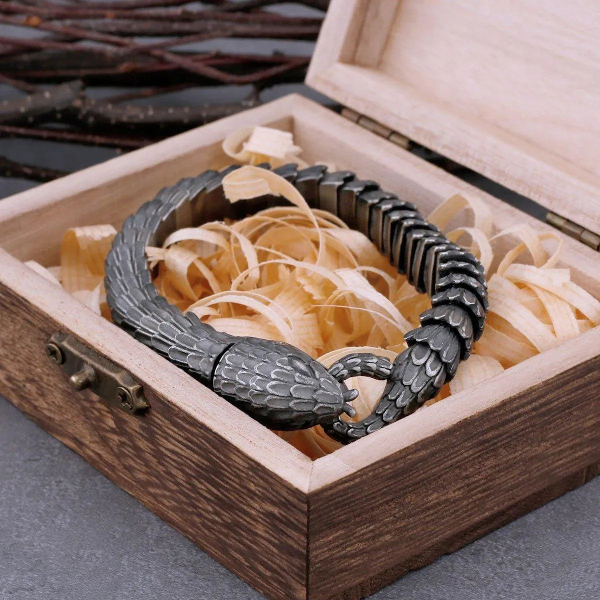 VIKING JORMUNGANDR OUROBOROS BRACELET - Cozilia