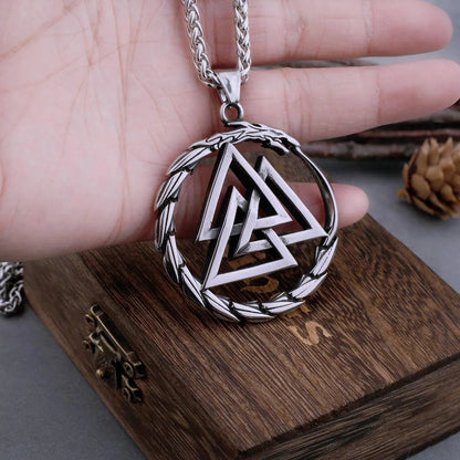 VIKING JORMUNGANDR VALKNUT NECKLACE - Cozilia