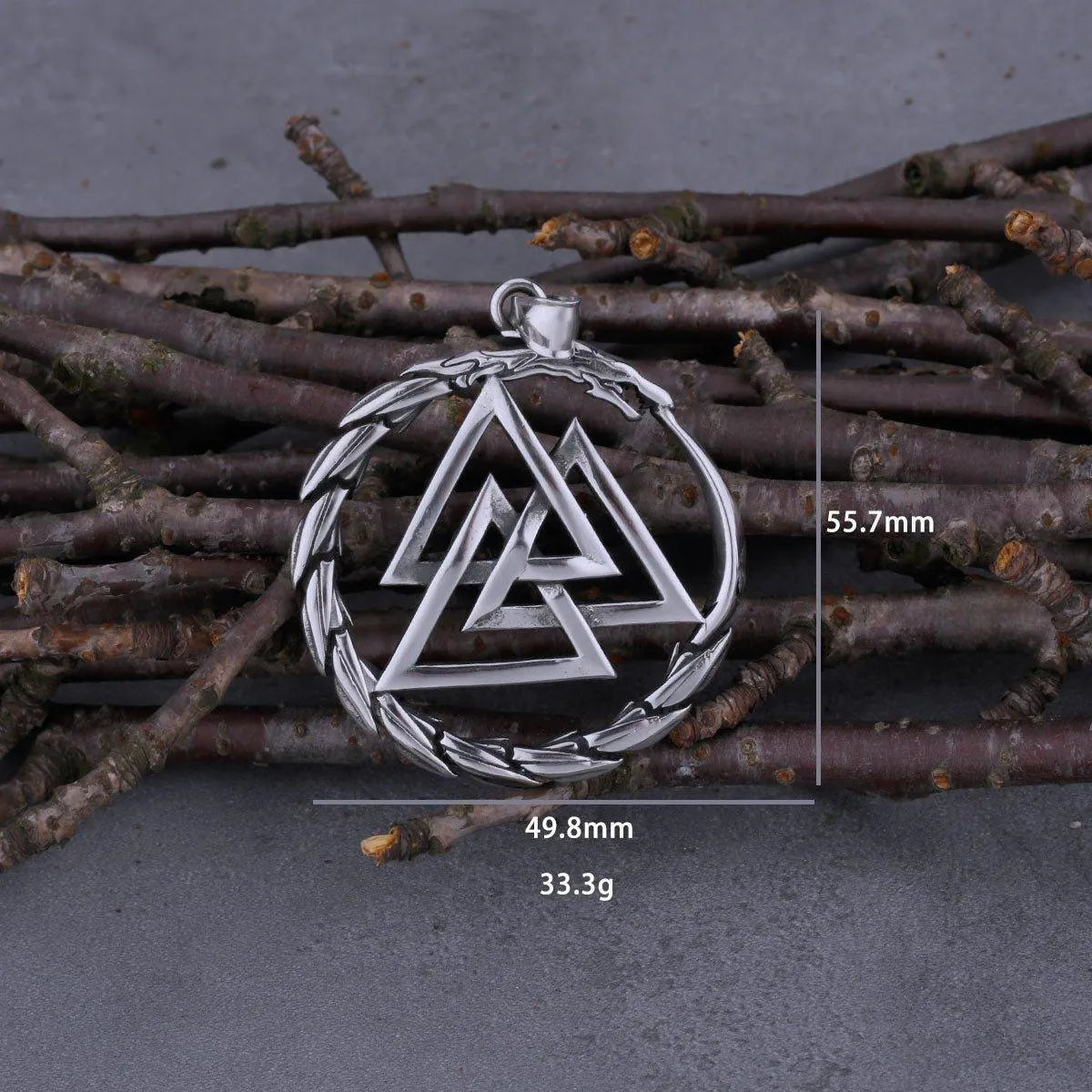 VIKING JORMUNGANDR VALKNUT NECKLACE - Cozilia