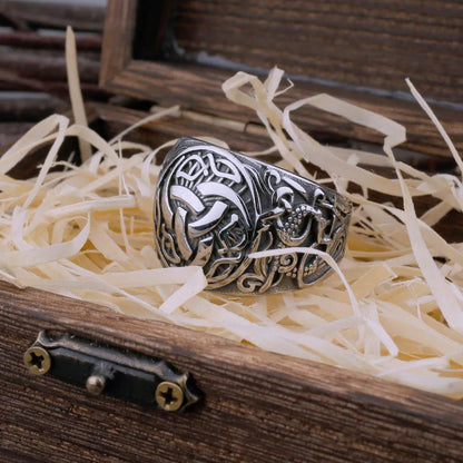 VIKING ORNAMENTAL CELTIC KNOT RING - Cozilia