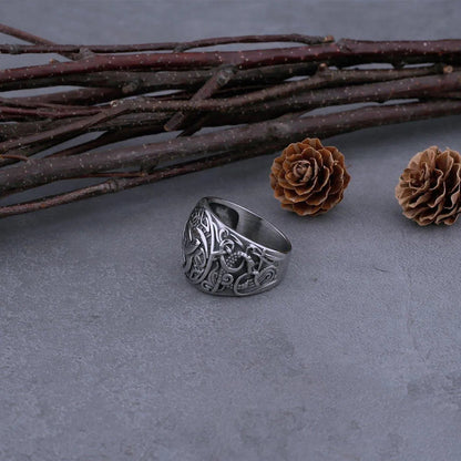 VIKING ORNAMENTAL CELTIC KNOT RING - Cozilia