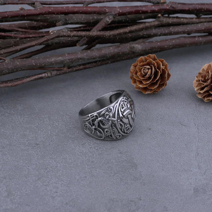 VIKING ORNAMENTAL CELTIC KNOT RING - Cozilia