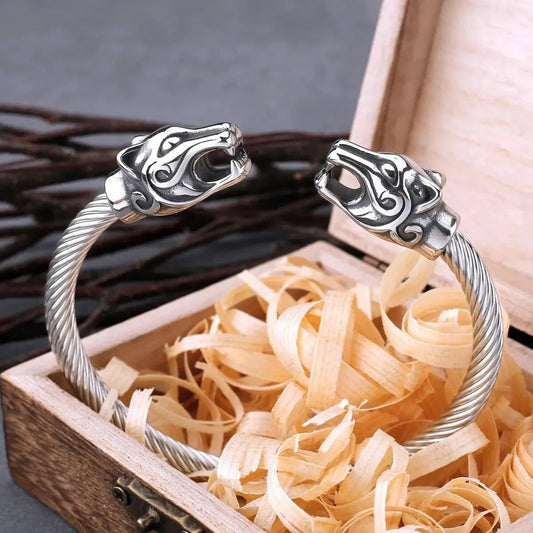 VIKING PANTHER TORC BRACELET - Cozilia