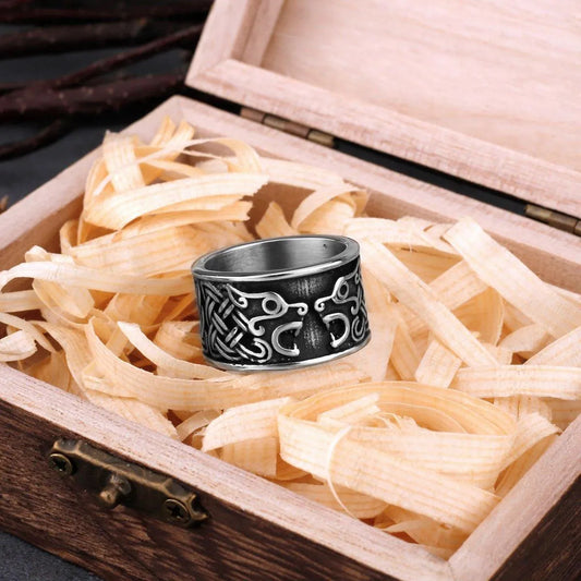 VIKING RUNE BEAR RING - Cozilia