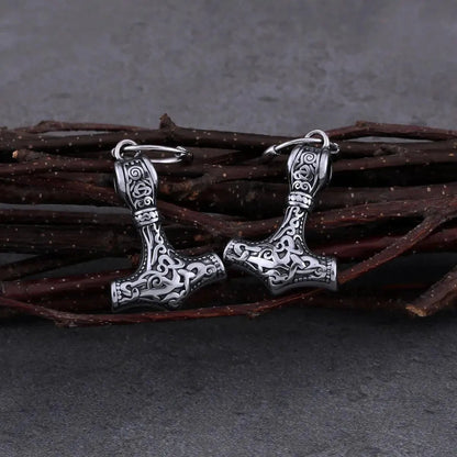 VIKING THOR'S HAMMER DROP EARRING - Cozilia