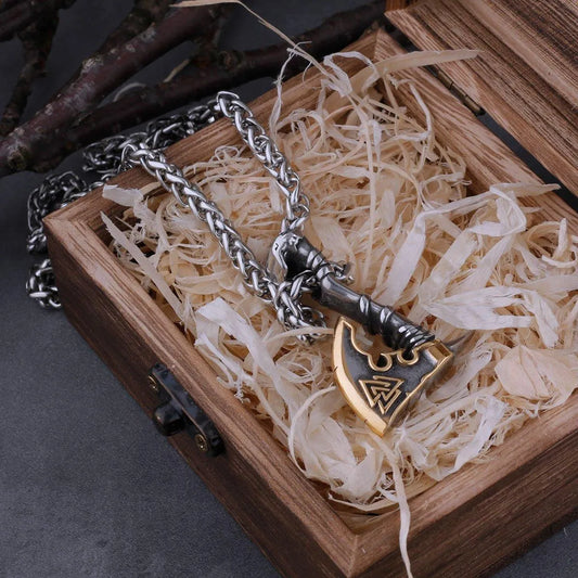 VIKING VALKNUT AXE NECKLACE - Cozilia