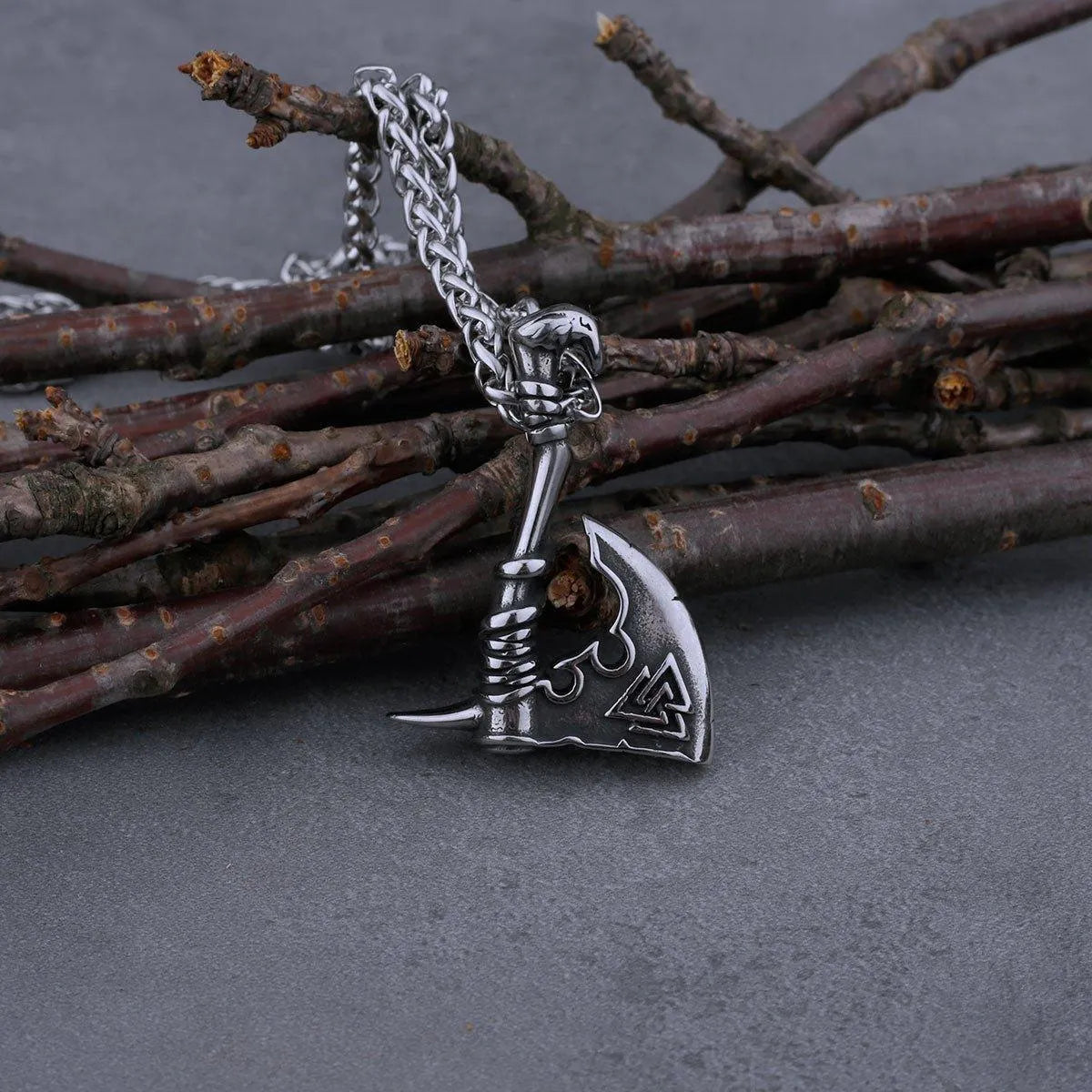 VIKING VALKNUT AXE NECKLACE - Cozilia