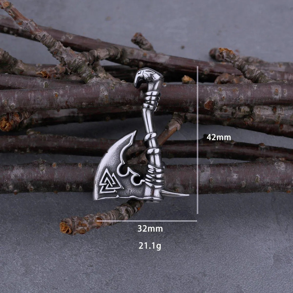 VIKING VALKNUT AXE NECKLACE - Cozilia