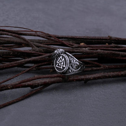 VIKING VALKNUT RAVEN RING - Cozilia