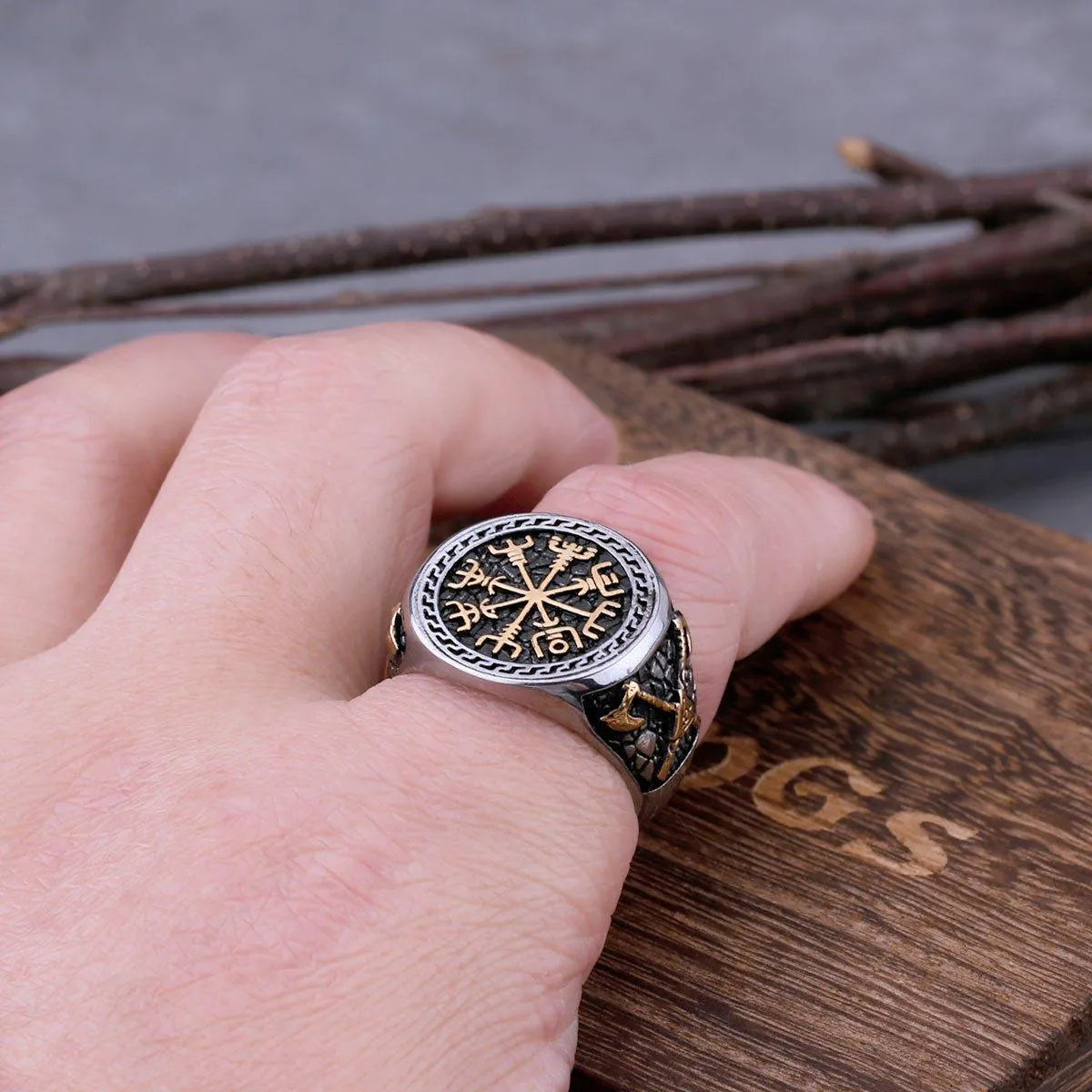 VIKING VEGVISIR RING - Cozilia