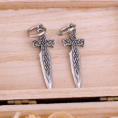 VIKING WARRIOR SWORD DROP EARRING - Cozilia