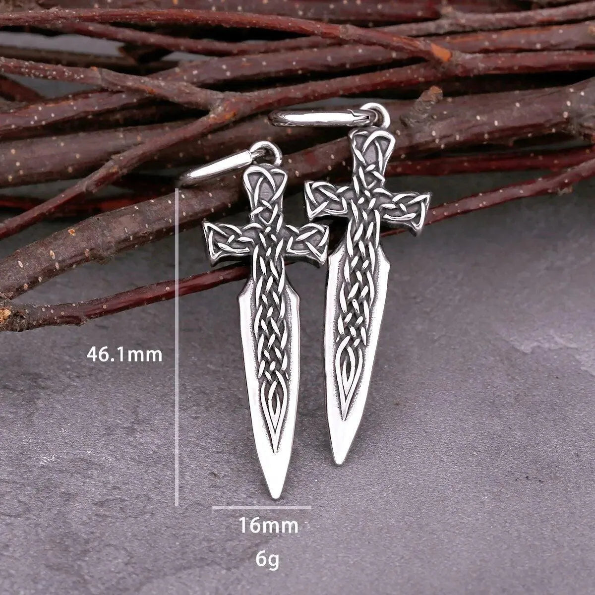 VIKING WARRIOR SWORD DROP EARRING - Cozilia