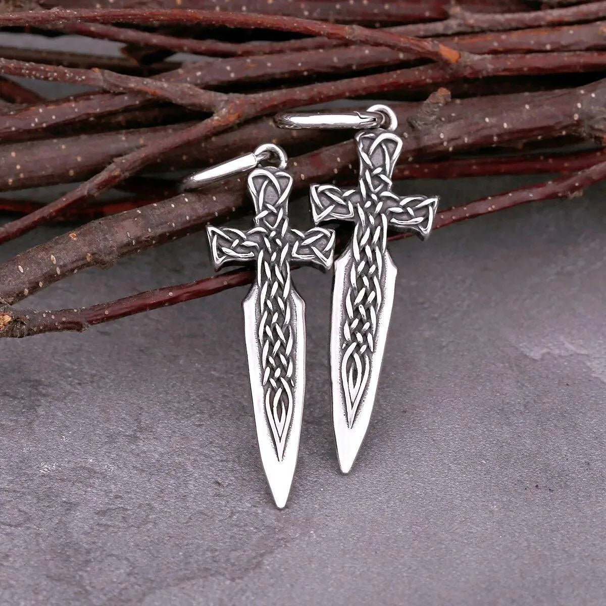 VIKING WARRIOR SWORD DROP EARRING - Cozilia