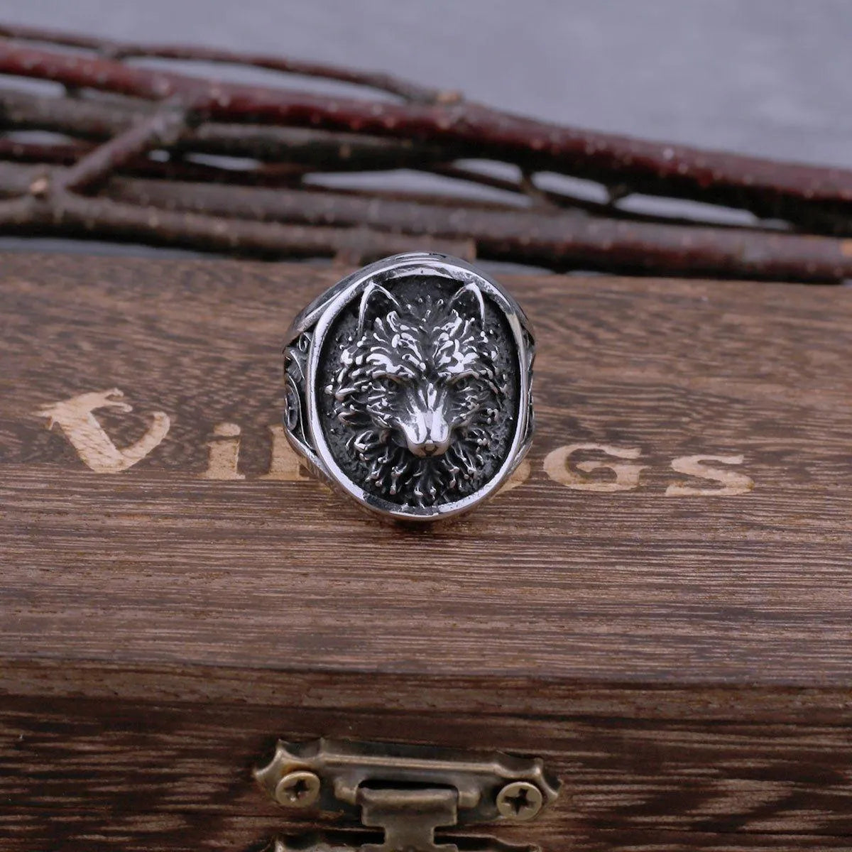 VIKING WOLF HEAD RING - Cozilia