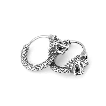 VIKING WOLF HOOP EARRING - Cozilia